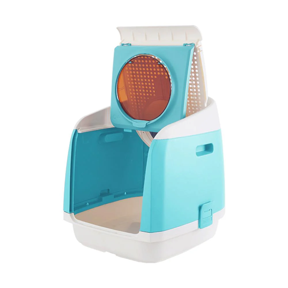 PAKEWAY Tomcat Blue Free Cabin Cat Litter Box - Image 6