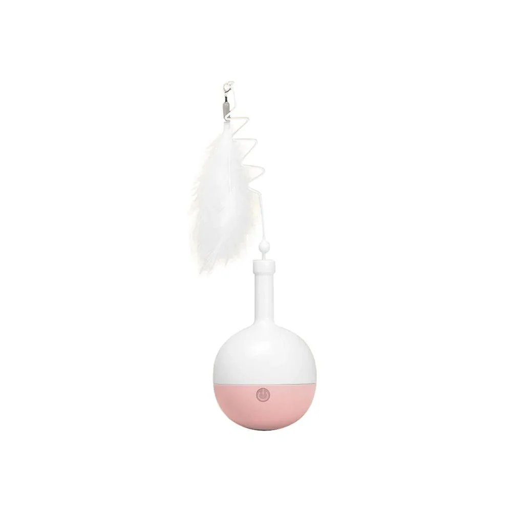 PAKEWAY Pink Whipping Top Cat Teaser Toy