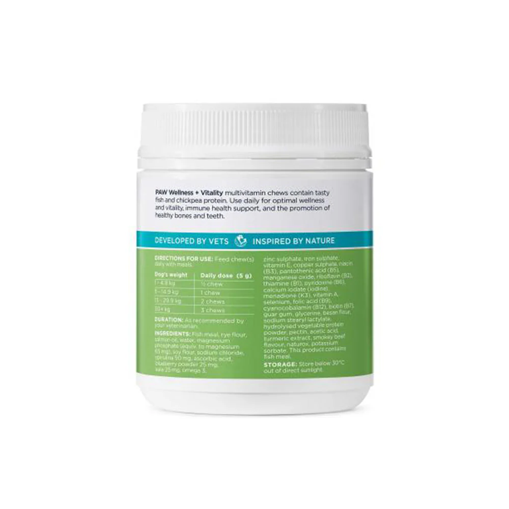 PAW Wellness + Vitality Multivitamin Chews 300g - Image 4