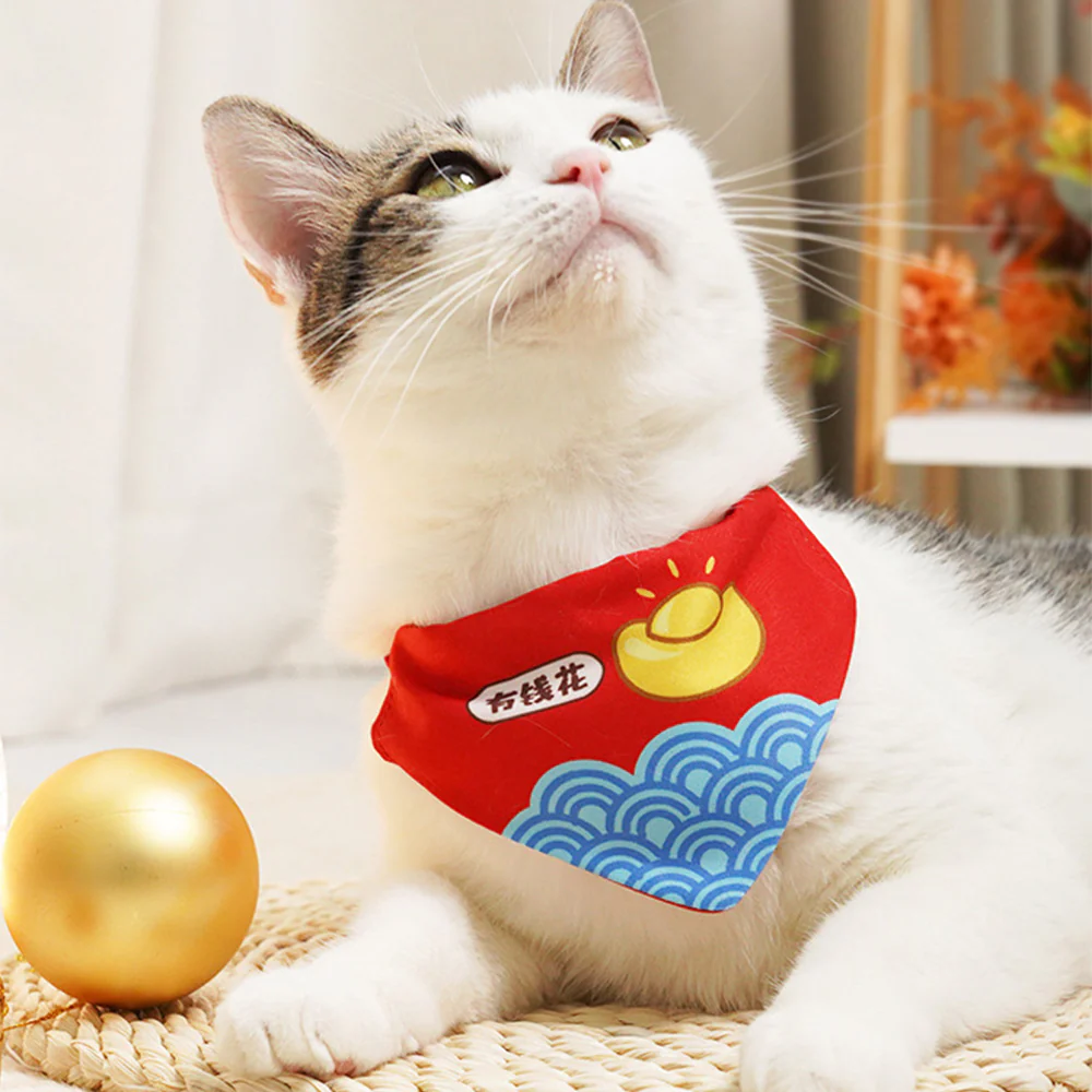 Pet Bandana Collar | Adjustable Chinese Style - Image 2