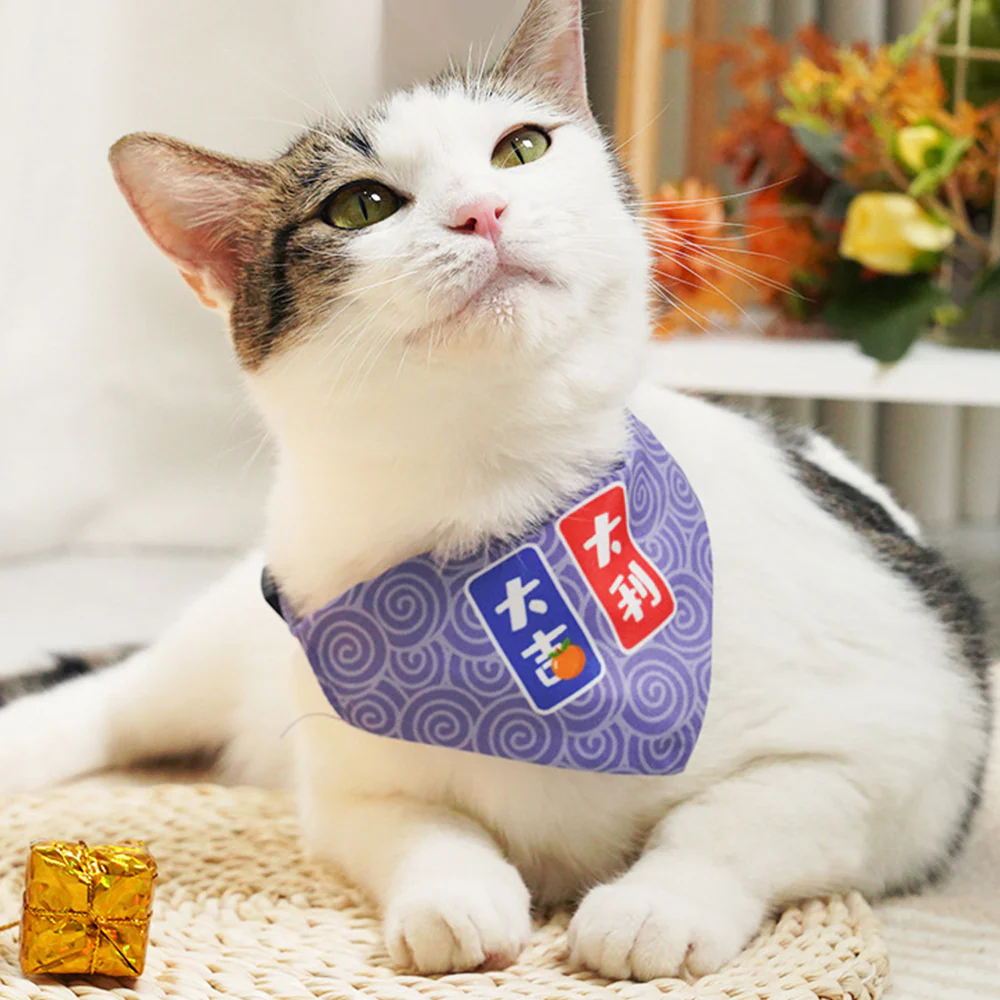 Pet Bandana Collar | Adjustable Chinese Style - Image 6