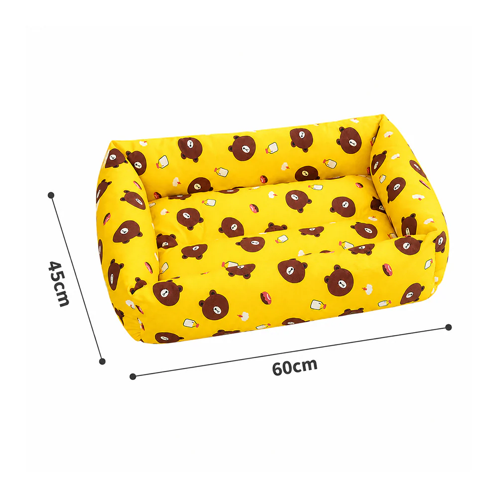 Pet Bed Bolster Square Removable Washable - Image 3