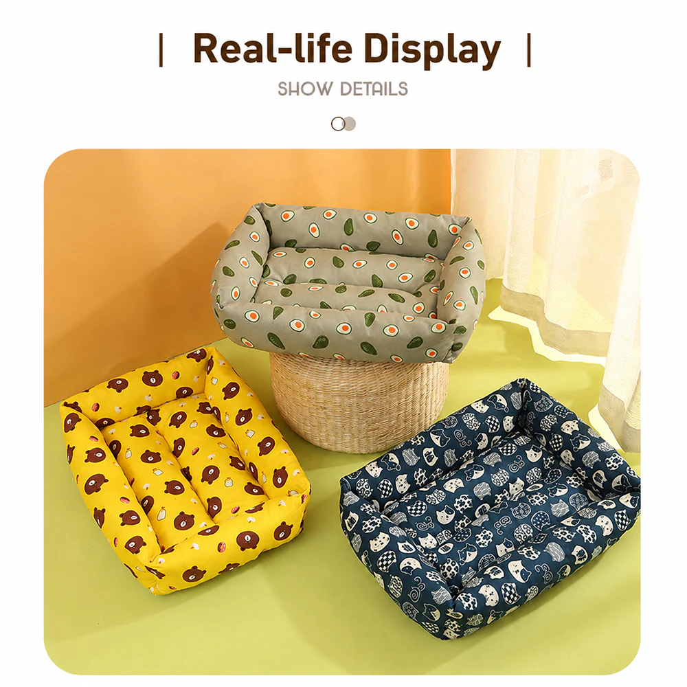 Pet Bed Bolster Square Removable Washable - Image 9