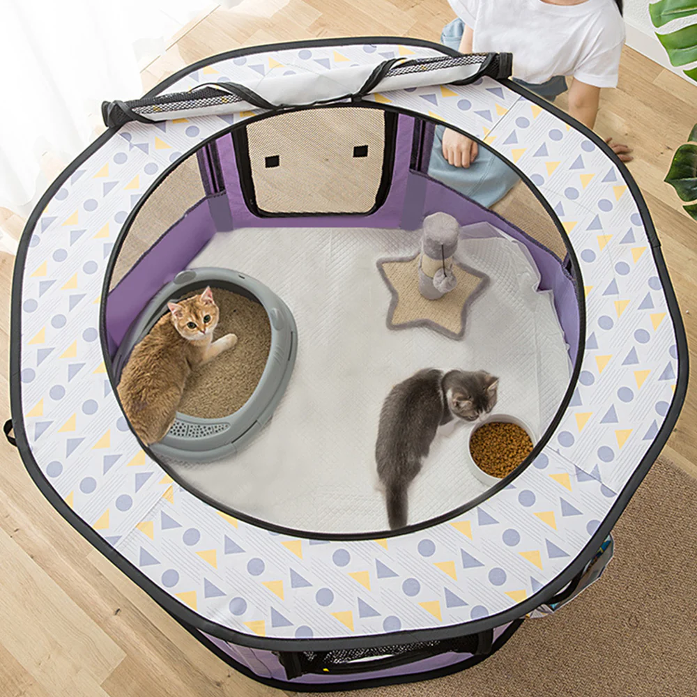 Pet Foldable Playpen - Patterned Small - Image 4