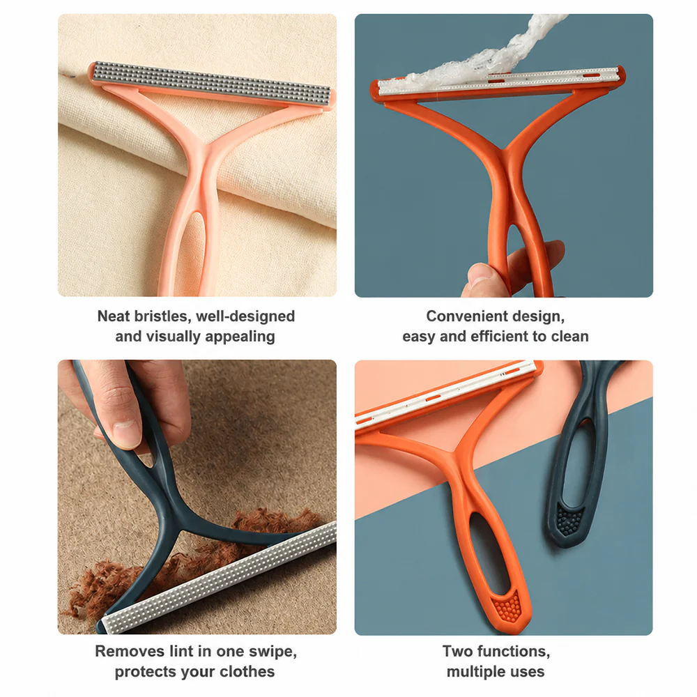 Pet Hair Remover Lint Roller Double Sided Reusable Manual - Image 16