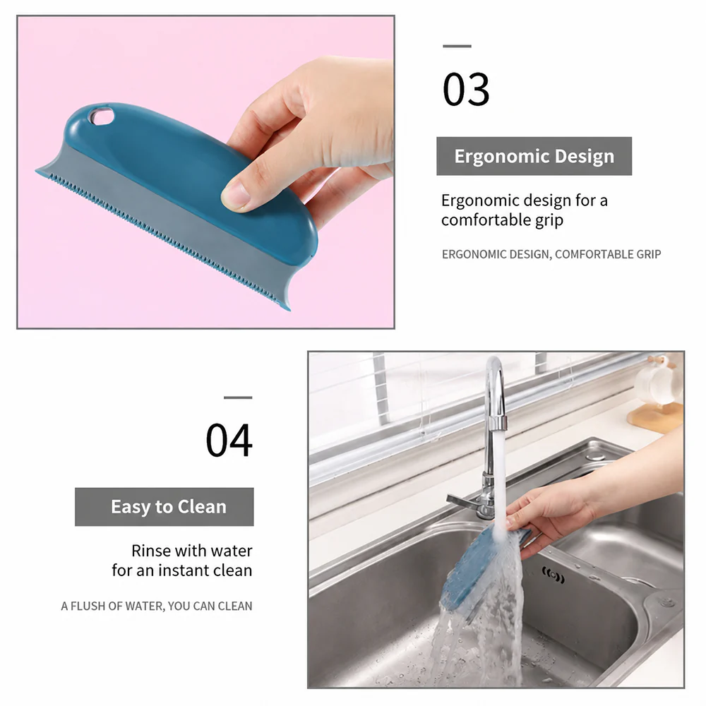 Pet Hair Remover Lint Roller Double Sided Reusable Manual - Image 3