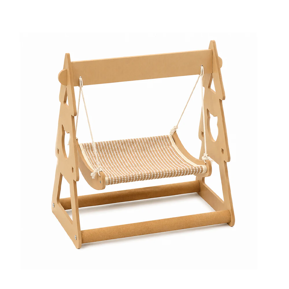 Pet Hammock Swing Bed Wooden Double Layer - Image 10
