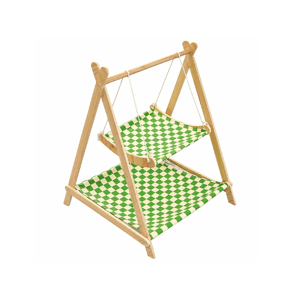 Pet Hammock Swing Bed Wooden Double Layer - Image 8