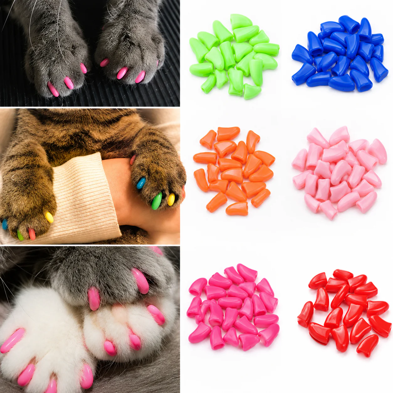 Pet Nail Caps (20 Packs)-Soft Anti-Scratch Claw Covers - Image 3