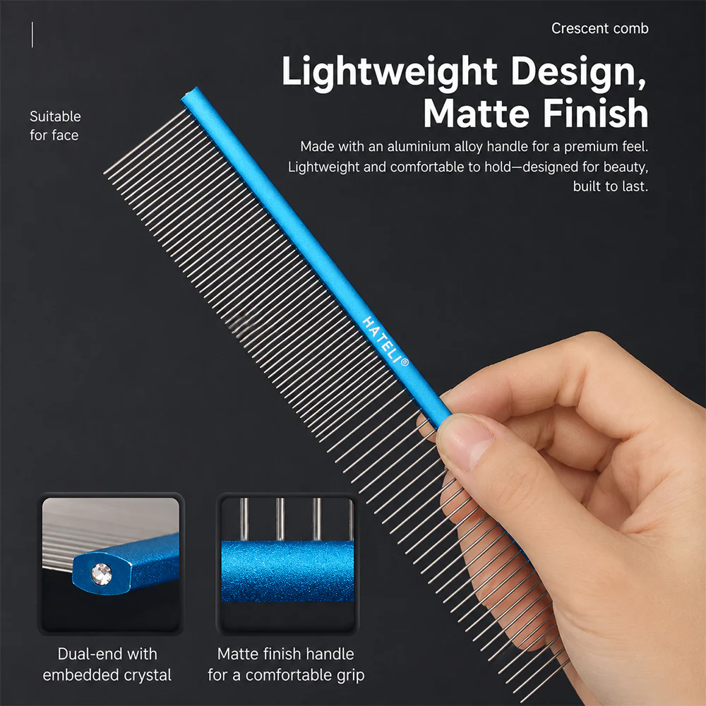 Pet Steel Comb Grooming Detangling Fine Tooth - Image 3