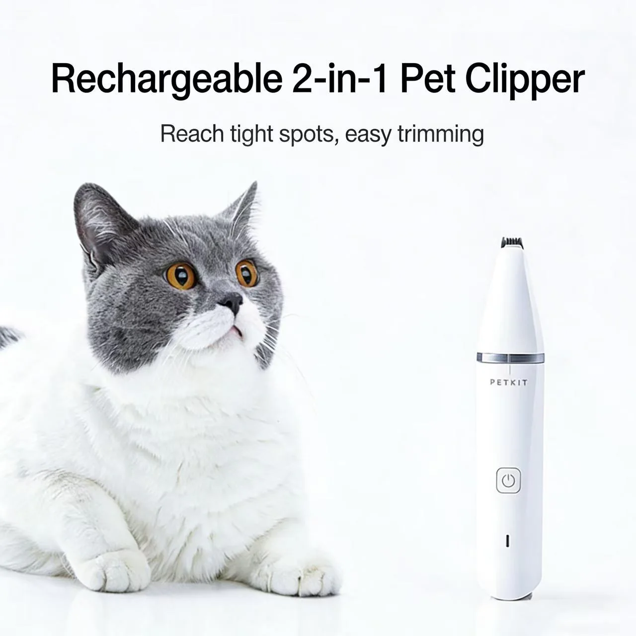 Petkit Dual-Head Quiet & Waterproof Grooming Trimmer - Image 11