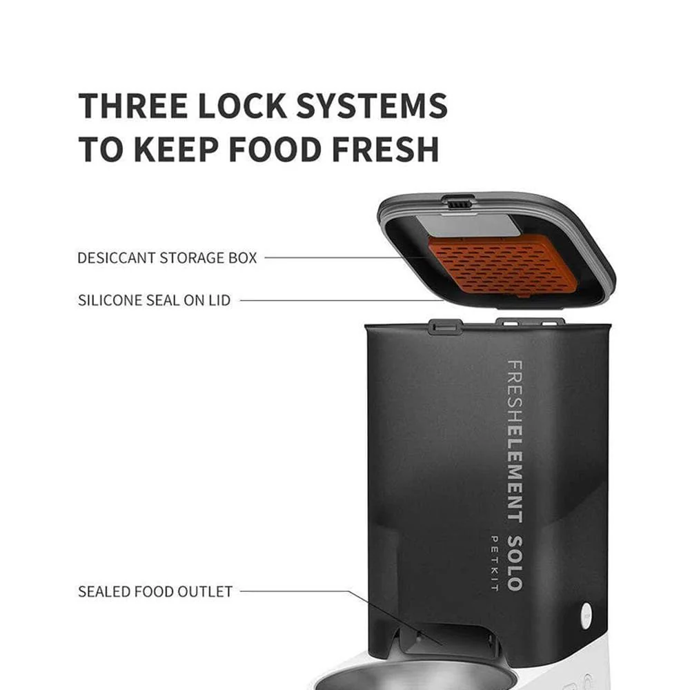 PETKIT Dark Grey Fresh Element Solo Pet Feeder - Image 3