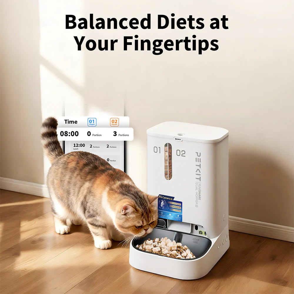 PETKIT YumShare Dual-Hopper 2 Smart Feeder With Camera - Image 6