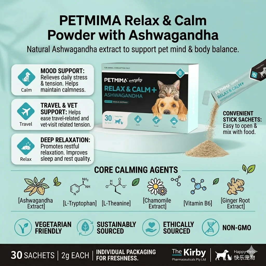PETMIMA Relax & Calm + Ashwagandha 30x2g - Image 2