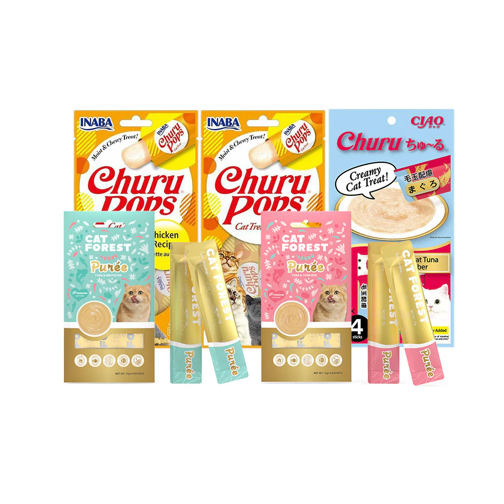 PETSO Puree & Churu Cat Treats 20pcs (Random combination）