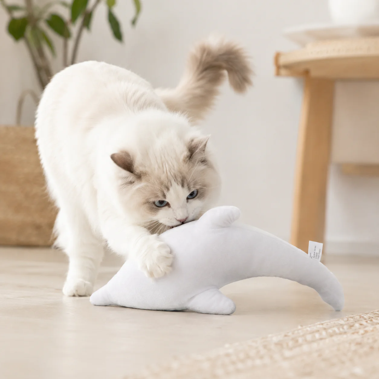 PIDAN Dolphin Catnip Cat Toy - White - Image 2