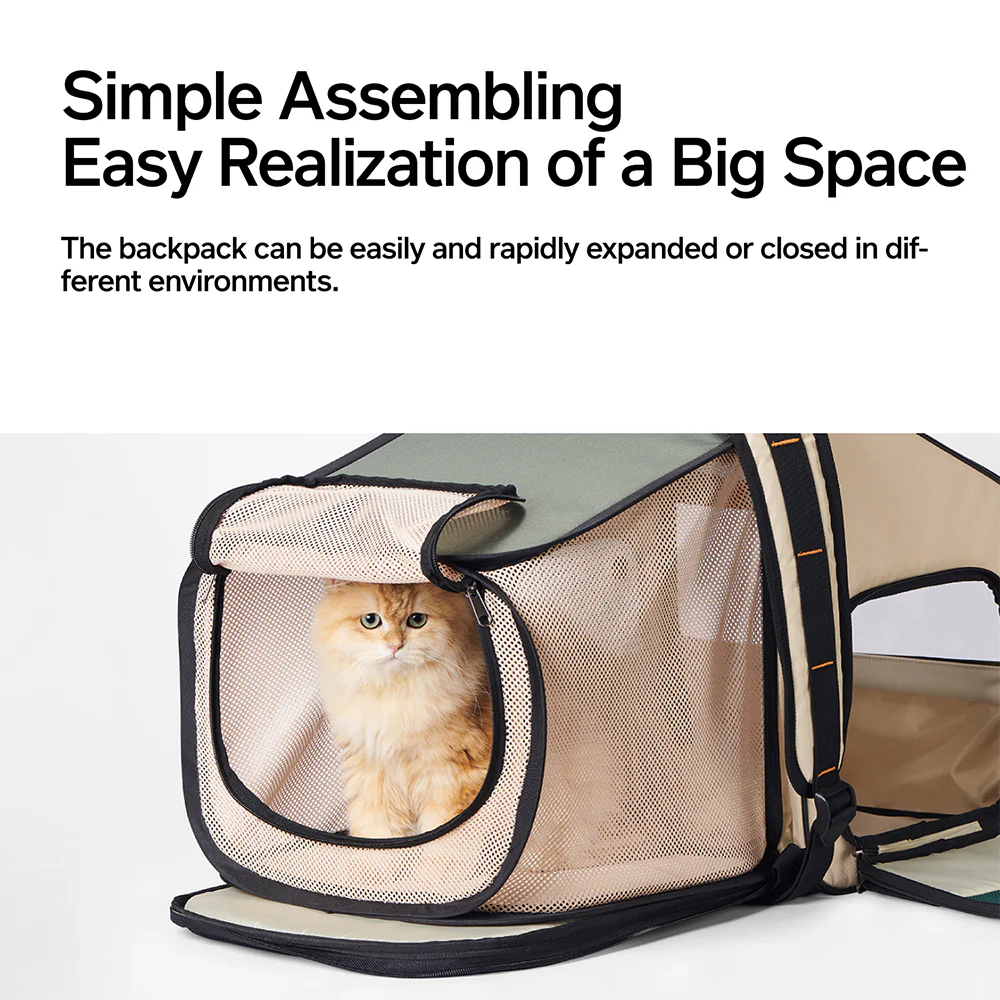 PIDAN Expandable Mesh Pet Backpack Carrier - Image 4