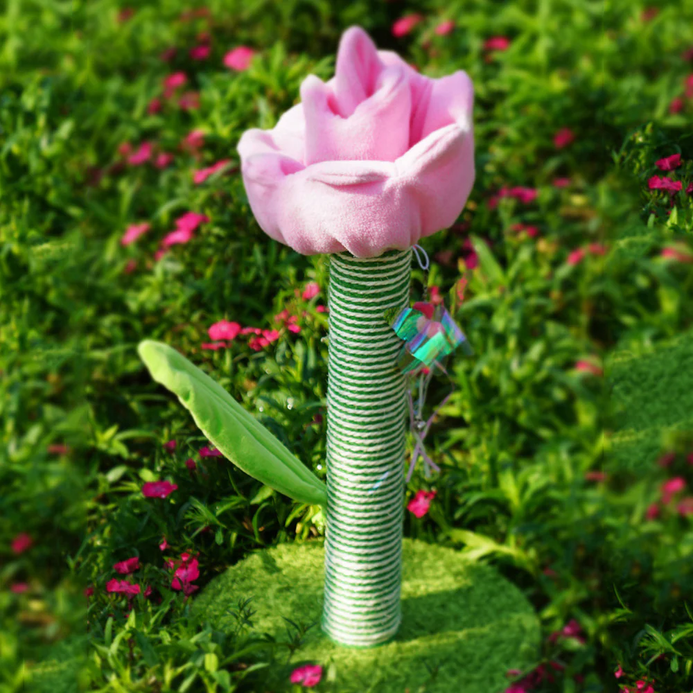 Pink Tulip Sisal Durable Cat Scratching Post - Image 5