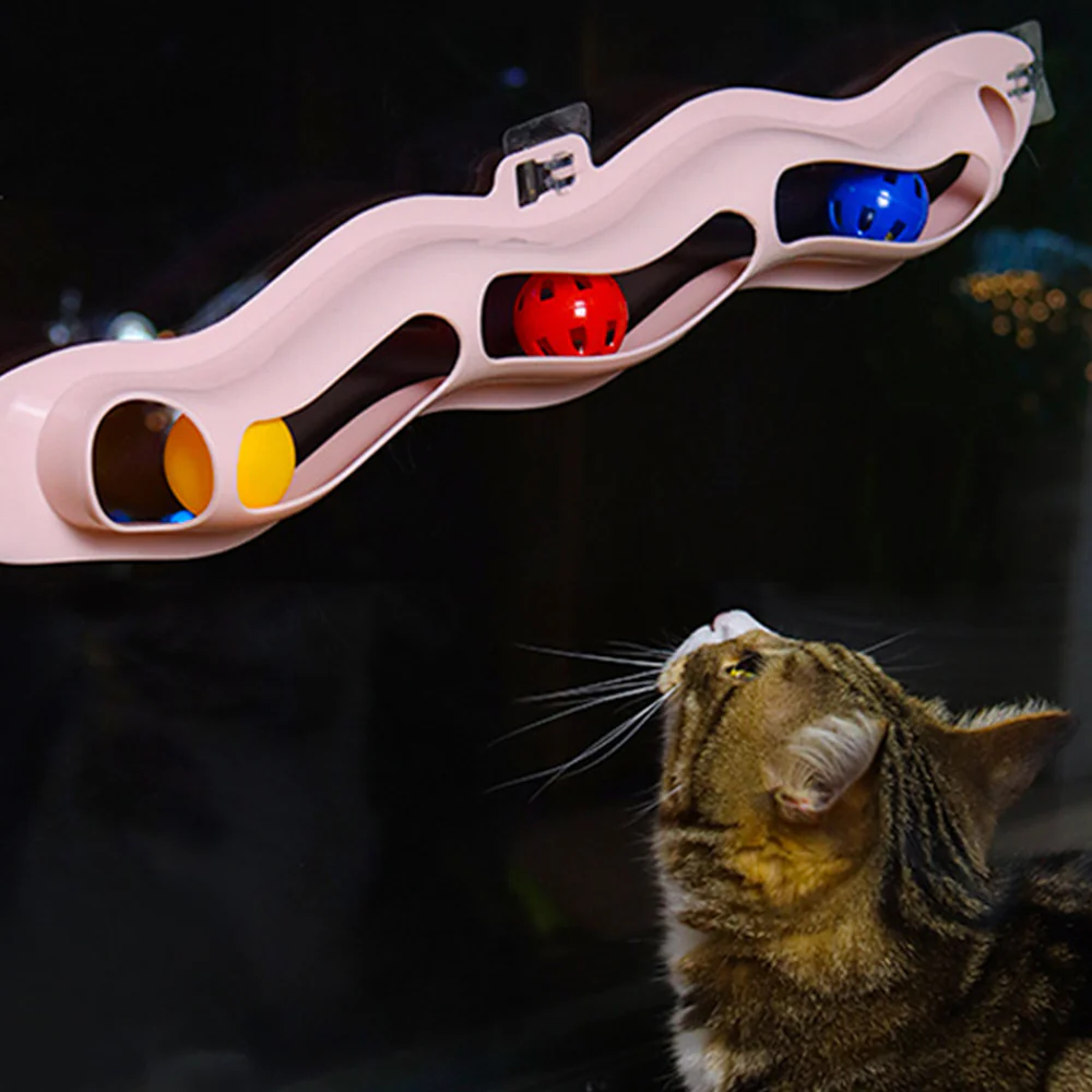 Pink Wave Orbital Ball Cat Toy - Image 4