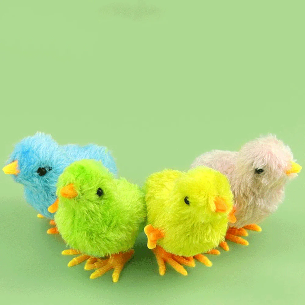Plush Wind-up Chick Cat Toy 1pc - Random Color - Image 3