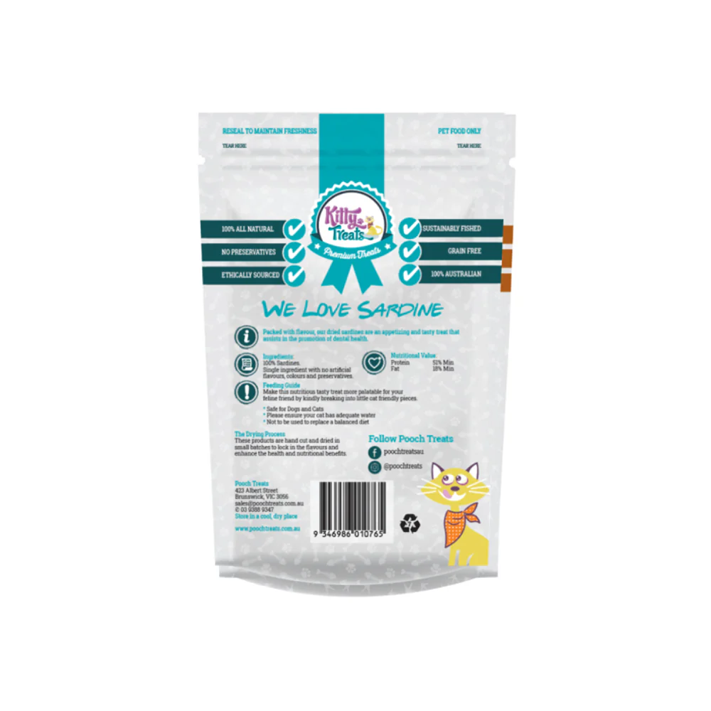 POOCH TREATS Kitty Treats Sardines Cat Treats 60g - Image 2