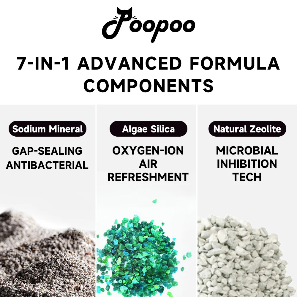 POOPOO 7 IN 1 Tofu Mix Cat Litter - Peach 18L/7.5kg - Image 3