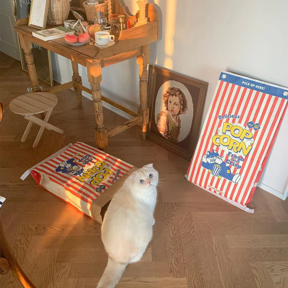 Popcorn Brown Paper Bag Pet Toy - Image 6