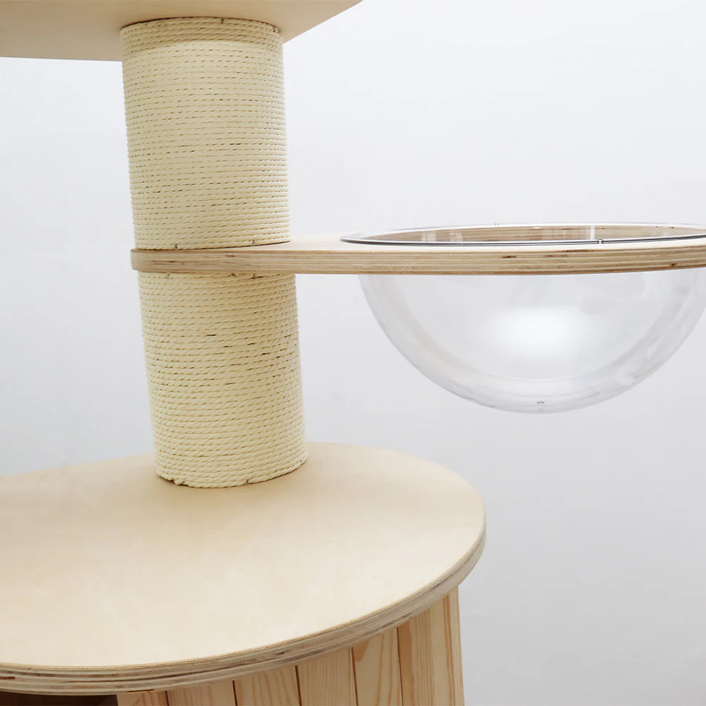 CATIO Solid Wood Climbing Post Scratcher Cat Tree 198cm - Image 12