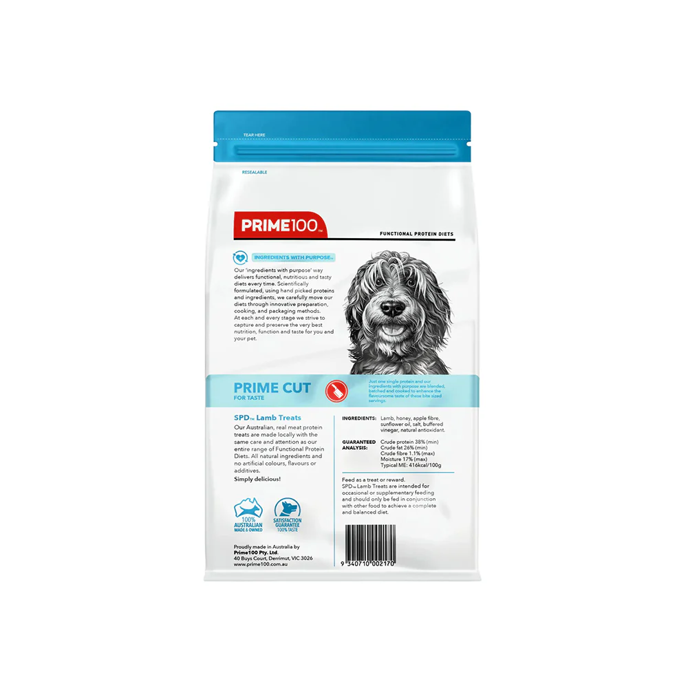 PRIME100 SPD Prime Cut Lamb Dog Treats 100g - Image 2