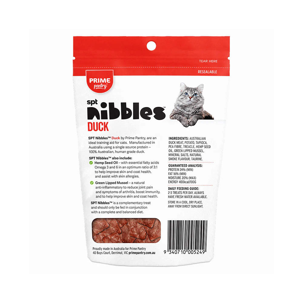 PRIME100 Pantry Nibbles Duck Cat Treats 40g - Image 2