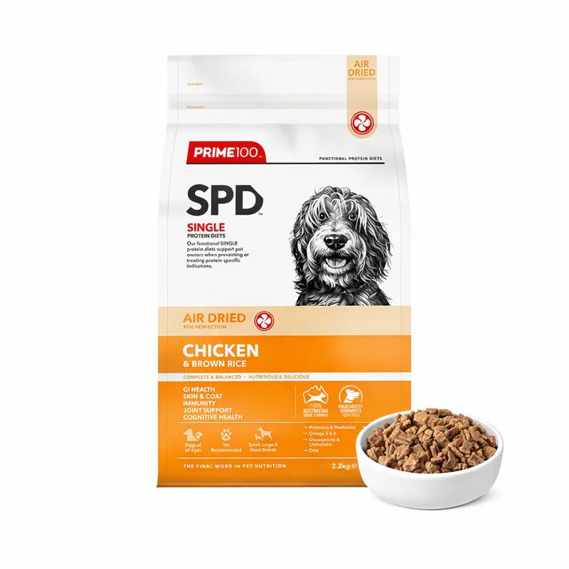 PRIME100 SPD Air Dried Chicken & Brown Rice Adult Dog Food 2.2kg