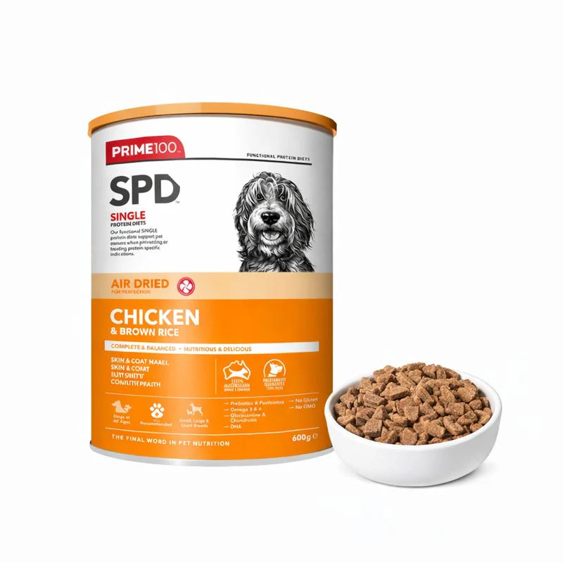 PRIME100 SPD Air Dried Chicken & Brown Rice Adult Dog Food 600g