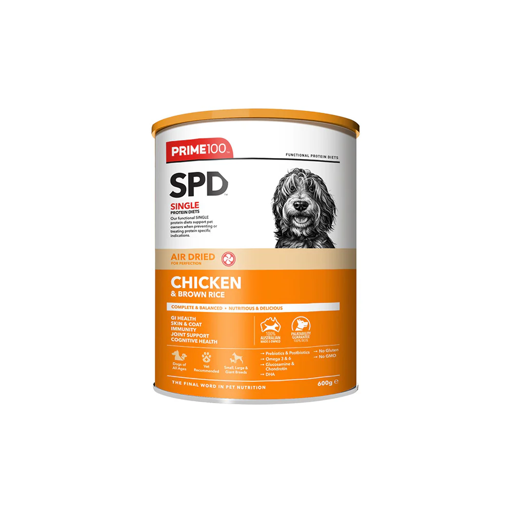 PRIME100 SPD Air Dried Chicken & Brown Rice Adult Dog Food 600g - Image 2