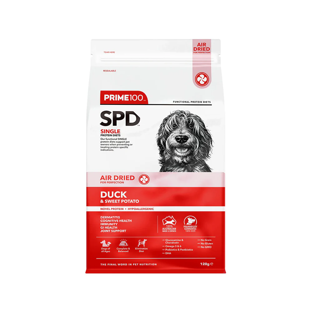 PRIME100 SPD Air Dried Duck & Sweet Potato Adult Dog Food 2.2kg - Image 2