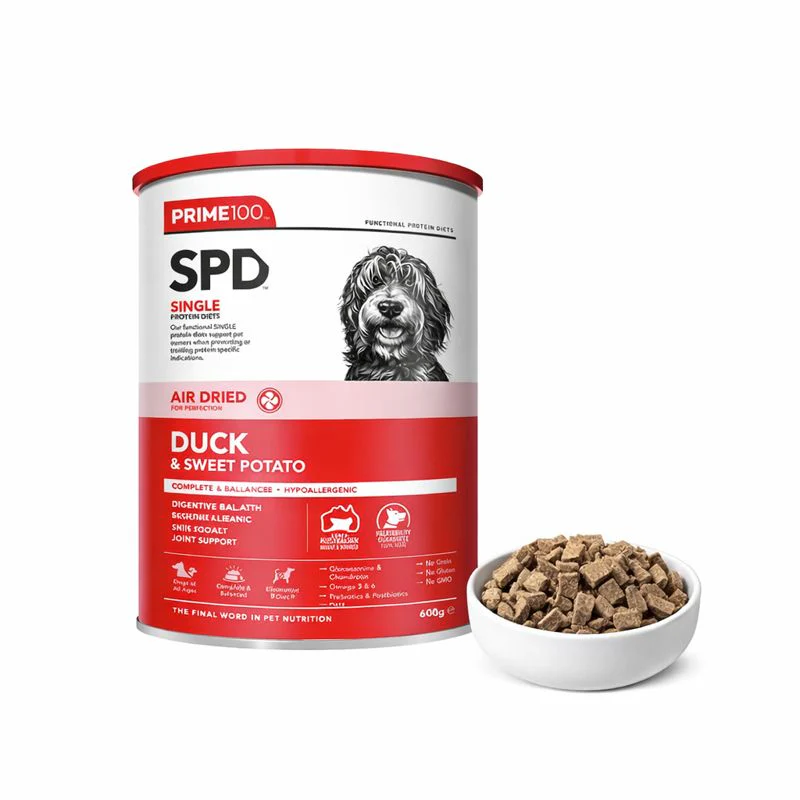 PRIME100 SPD Air Dried Duck & Sweet Potato Adult Dog Food 600g