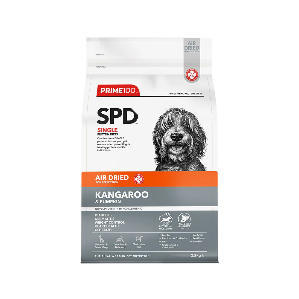 PRIME100 SPD Air Dried Kangaroo & Pumpkin Adult Dog Food 2.2kg - Image 2
