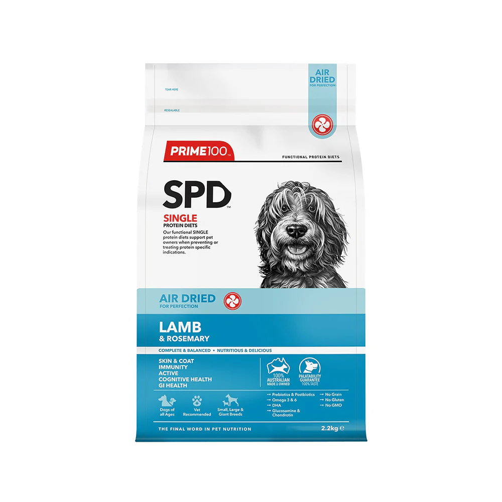 PRIME100 SPD Air Dried Lamb & Rosemary Adult Dog Food 2.2kg - Image 2