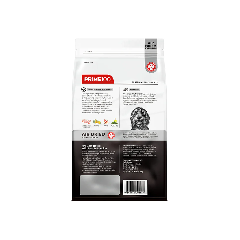 PRIME100 SPD Air Dried Wild Boar & Pumpkin Dog Food - Image 7
