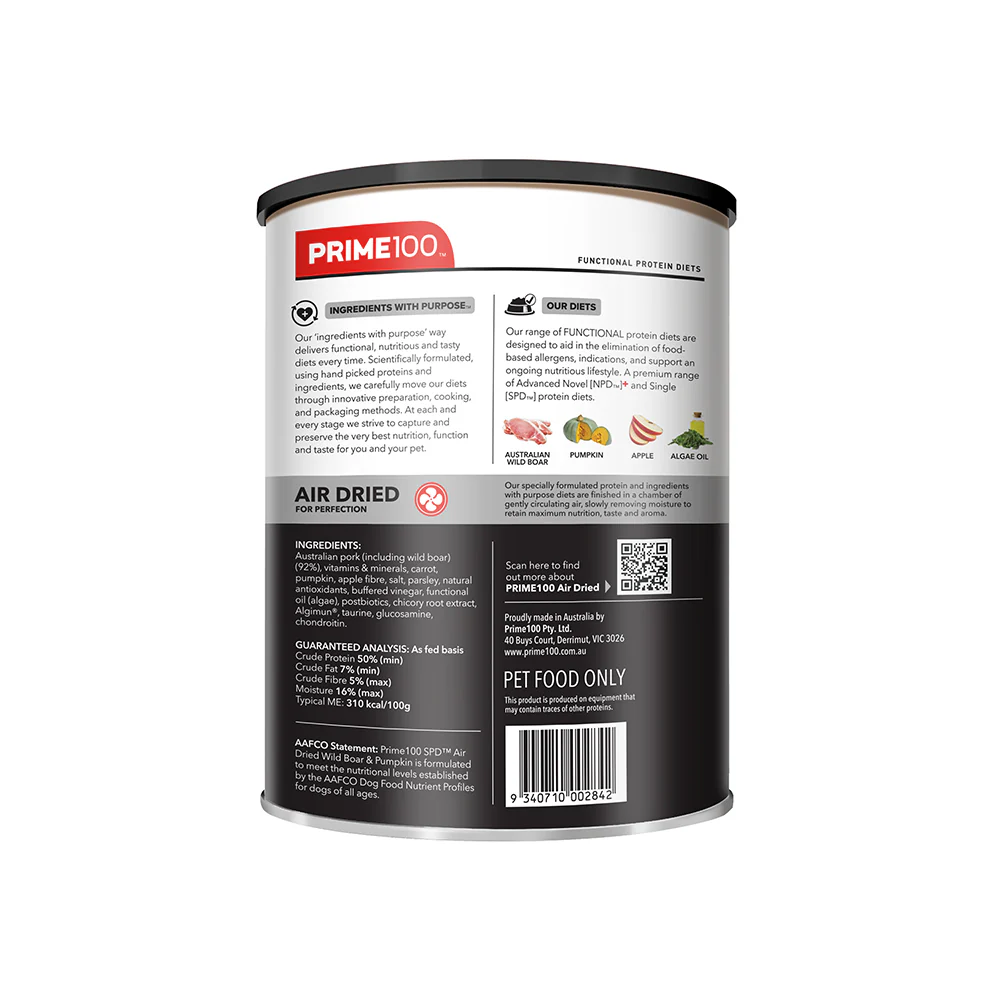 PRIME100 SPD Air Dried Wild Boar & Pumpkin Dog Food - Image 9
