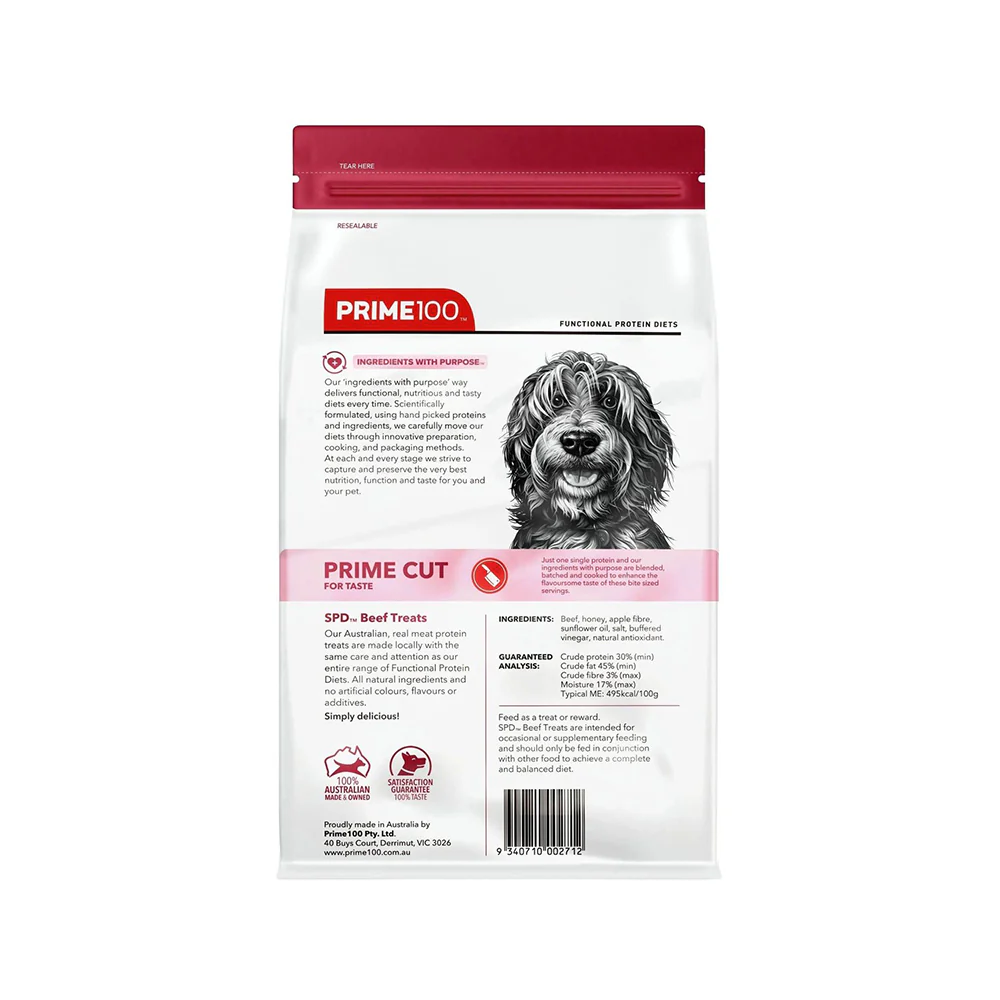 PRIME100 SPD Prime Cut Beef Dog Treats 100g - Image 2