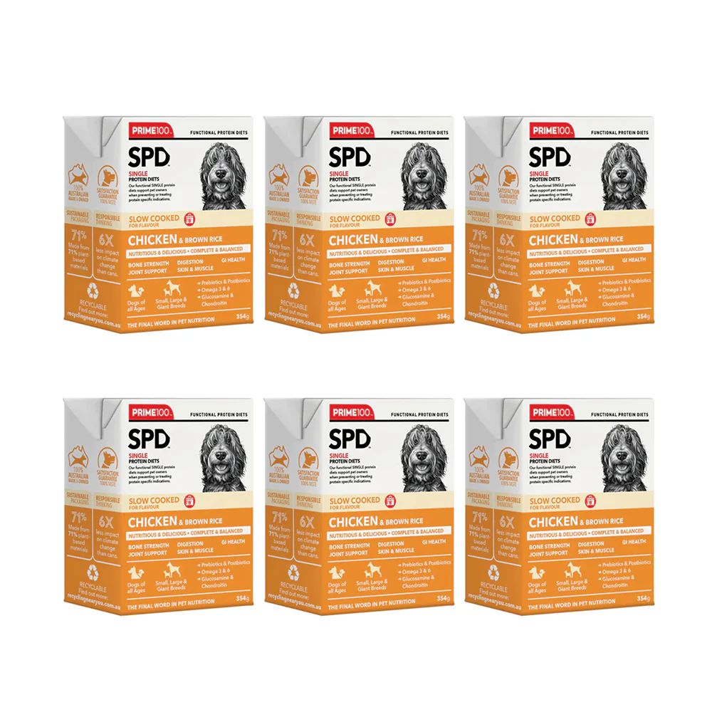 PRIME100 SPD Slow Cooked Chicken & Brown Rice Wet Dog Food 354g - Image 8