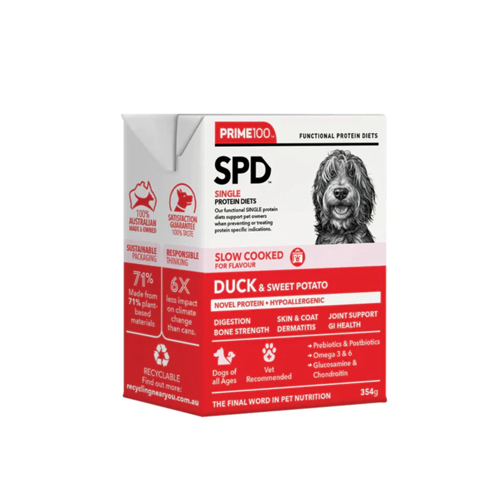 PRIME100 SPD Slow Cooked Duck & Sweet Potato Wet Dog Food 354g - Image 2