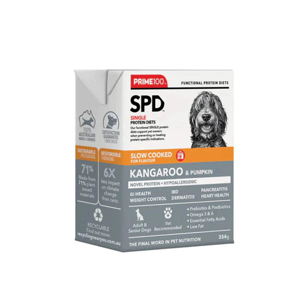 PRIME100 SPD Slow Cooked Kangaroo & Pumpkin Wet Dog Food 354g - Image 2