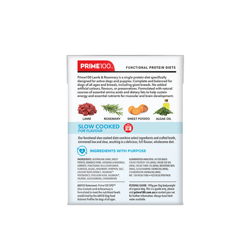 PRIME100 SPD Slow Cooked Lamb & Rosemary Wet Dog Food 354g - Image 4