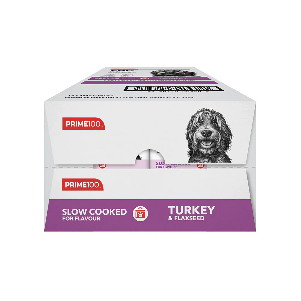 PRIME100 SPD Slow Cooked Turkey & Flaxseed Wet Dog Food 354g - Image 11