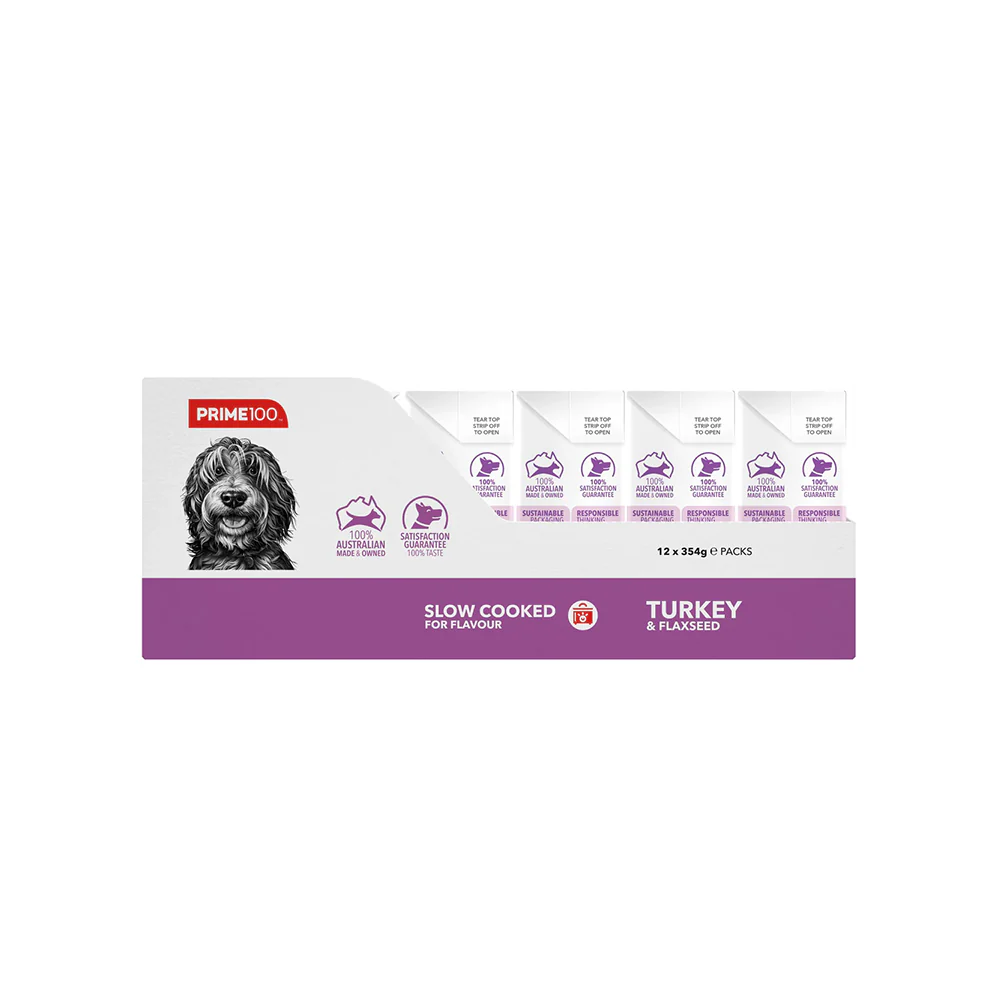 PRIME100 SPD Slow Cooked Turkey & Flaxseed Wet Dog Food 354g - Image 13