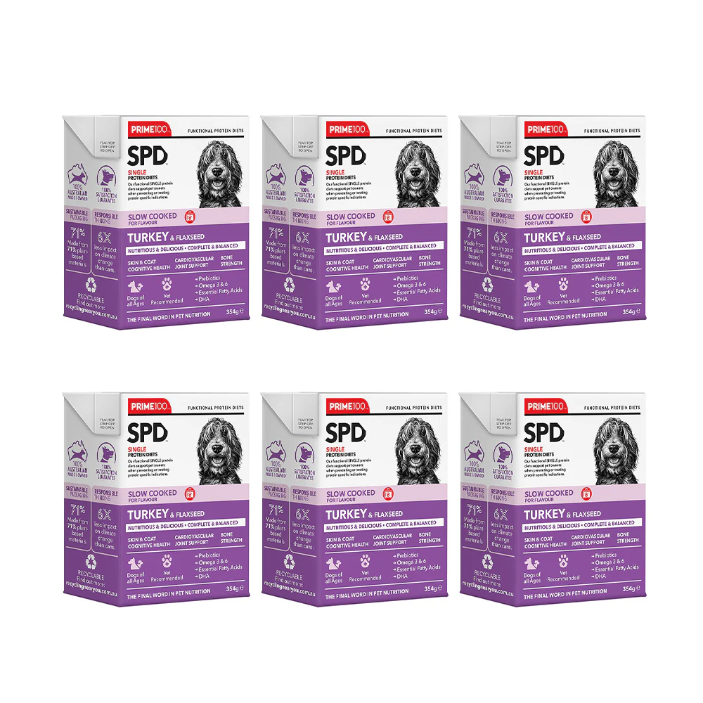 PRIME100 SPD Slow Cooked Turkey & Flaxseed Wet Dog Food 354g - Image 14
