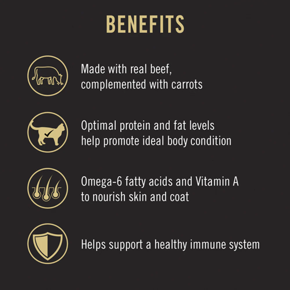 PRO PLAN Beef Entrée With Carrots In Gravy Wet Cat Food 85g - Image 4