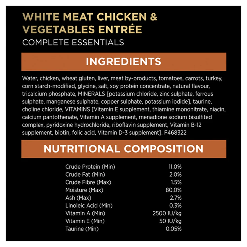 PRO PLAN Complete Essentials Chicken & Turkey White Meat Chicken Variety Pack Wet Cat Food 85g x 24 - Image 6