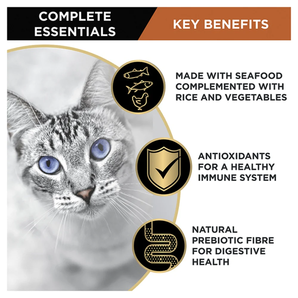 PRO PLAN Complete Essentials Tuna & Salmon Seafood Variety Pack Wet Cat Food 85gx12 - Image 2
